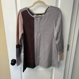 Nic & Zoe Block Fish Scale boat neck sweater